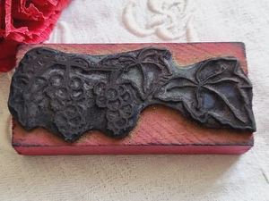 Tampon ancien raisin grappe idéal broderie scrap long couture T8-25 - Bild 1 von 4