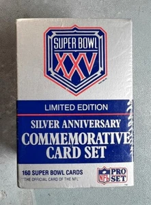 1990 PRO SET SUPER BOWL XXV SILVER ANNIVERSARY FOOTBALL SEALED SET (NM/M) LTD ED - Picture 1 of 2