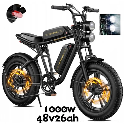 ENGWE M20 1000 W E-bike Bicicletta Elettrica Uomo, 20×4" Fat Tire Bici Elettrica