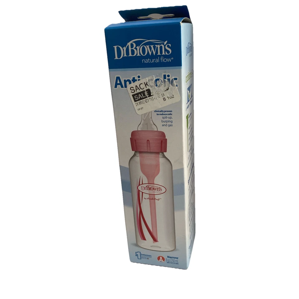 Dr. Brown's Natural Flow Options+ Anti-Colic Narrow 8 Oz. Pink Bottle - Image 1 of 1