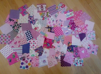 74 Baumwollzuschnitte 10x10cm Patchwork Markenstoffe Quilt Stoffreste STOFFPAKET - Bild 1 von 4