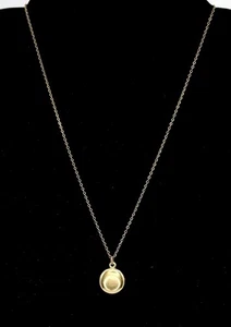 Antikes edwardianisches Kinder 12K Gold rundes Medaillon Charm & Kette 15" lang #500 - Bild 1 von 7