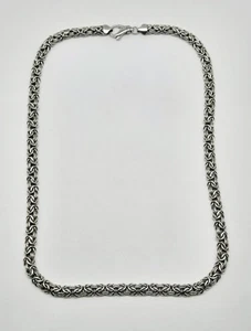 Atasay Kuyumculuk AK925 Sterlingsilber flache byzantinische Halskette 20 Zoll lang 22,8 g - Bild 1 von 6