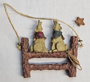 Adorno de Navidad vintage para perros aulladores en cerca - Imagen 1 de 5