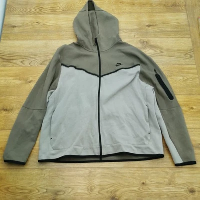 Nike Tech Fleece Jacke Hoodie Herren XXL 2XL Beige Full Zip Sportswear Top - Bild 1 von 4