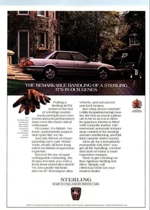 1990-91 (Rover) STERLING 827Si Saloon, Lovely Single-Page American Issue Mag Ad - Picture 1 of 1