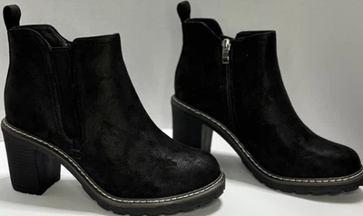 Botines para mujer BOUTIQUE by CORKY’S talla 8 negros imitación cuero cremallera trasera Foto 1 de 4