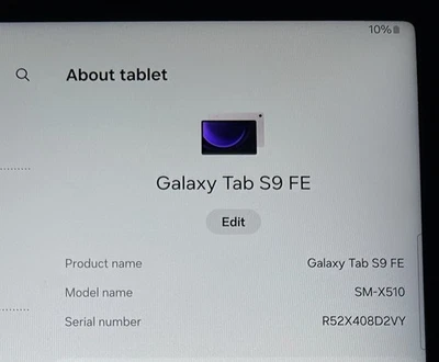 Tablet Samsung 10.9" Galaxy Tab S9 FE 128GB Wi-Fi SM-X510(*DEMOSTRACIÓN* (LEER DETALLES) Foto 1 de 4