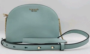 Tracolla a cupola doppia zip Kate Spade Spencer in pelle blu nuova con etichette - Foto 1 di 9