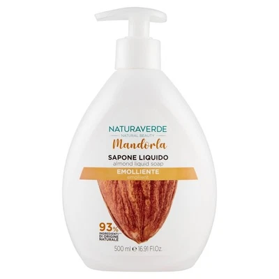 Naturaverde Natural Beauty 1 Sapone Liquido Mandorla per Mani Viso Detergente - Immagine 1 di 4