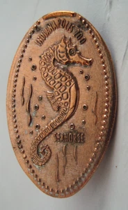 INDIANAPOLIS ZOO - Seepferdchen -- länglicher Zinkpfennig - Bild 1 von 1