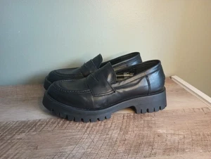 Rock & Candy Damen klobige Plateau Penny Loafer 8,5 schwarz dunkel Academia Y2K - Bild 1 von 11