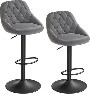 WOLTU Barhocker 2er Set, Barstuhl mit Lehne, höhenverstellbar drehbar, - Bild 1 von 4