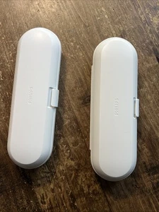 2 Philips Sonicare Travel Cases for Model 6100 Electric Toothbrush White New - Picture 1 of 3