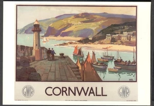 Modern Postcard: Vintage Advert Promoting CORNWALL - Get There by GWR. Free p&p - Picture 1 of 1