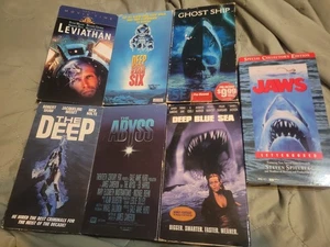 Horror Sci Fi VHS Lot Jaws Ghost Ship The Deep Leviathan - Bild 1 von 3