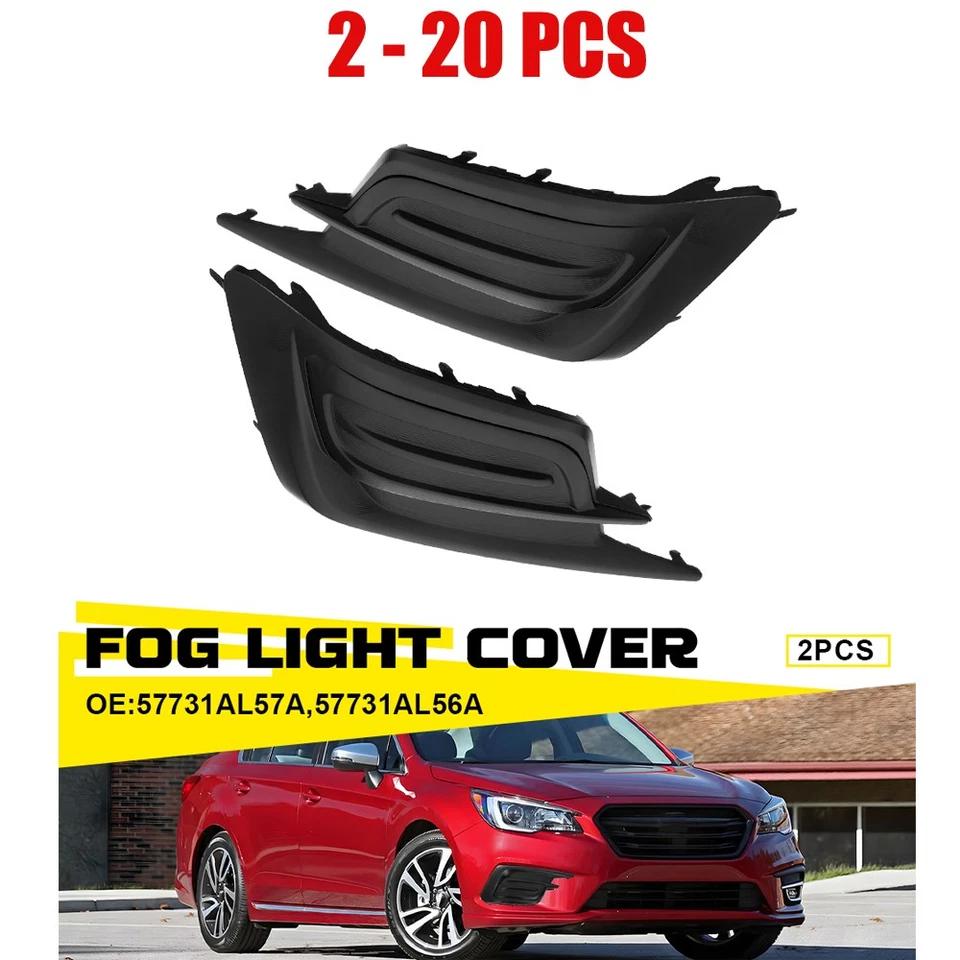 Bisel de cubiertas de luces antiniebla delanteras negras 2-20X para Subaru Legacy 2018-2019 izquierda derecha Foto 1 de 4