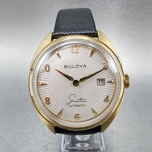 Reloj Bulova Frank Sinatra Fly Me To The Moon Hombre 42mm Esfera Blanca Tono Dorado LEER - Imagen 1 de 11
