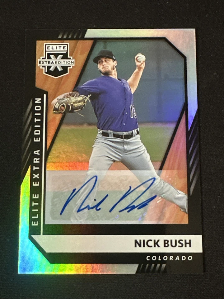 2021 Panini Elite Extra Edition Signatures 166 Nick Bush Colorado Rockies - Image 1 of 2