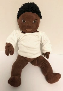 Gamuza muñeca de peluche articulada Ikea Lekkamrat afroamericana negra niño niña - Imagen 1 de 2
