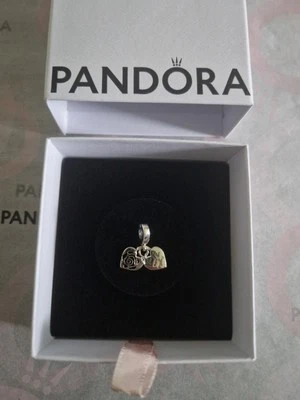 Genuine Pandora Rose Heart Padlock Dangle Charm 790086C00 - Image 1 of 2
