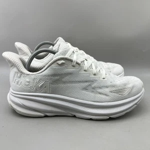Hoka One One Clifton 9 Zapatos para Correr Hombres Talla 10.5 D Blanco Max Cojín Tenis - Imagen 1 de 9