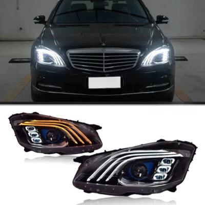 For Benz W221 2006-2013 S Class LED Headlight Assembly Upgrade Turn Signal Lamps - Image 1 of 4