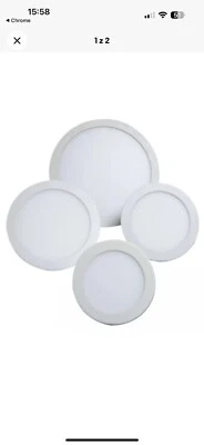 HISPEC 15W Slim Line Circular LED Panel Light Daylight White 6500K Office Downlight