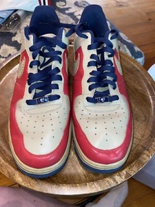 Nike Air Force 1 Low Red/Tan 317295-221 Size 11.5 EUC - Picture 1 of 5