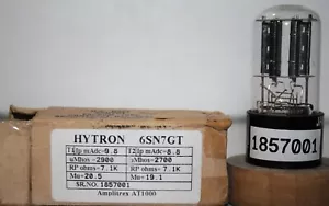 6SN7GT HYTRON Clear Glass Made In U.S.A Amplitrex Qty 1 pc #1857001 - Picture 1 of 8