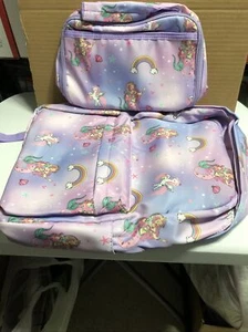 Girls' backpack unique mermaid rainbow unicorn toddler two-piece schoolbag - Picture 1 of 4