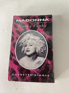 MADONNA SEALED HANKY PANKY CASSETTE MAXI BLACK BOX TAPE US 1990 VINTAGE - Picture 1 of 4
