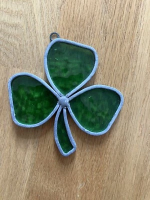 Trébol captador de sol vitral 3 hojas trébol Foto 1 de 2