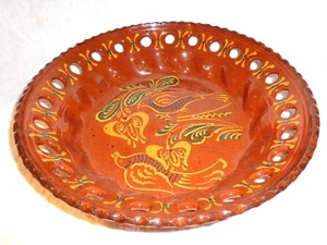 Very Large Ned Foltz Pottery Redware Fruit Bowl, Signed & Dated 2001, j - Picture 1 of 6