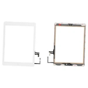 VETRO ANTERIORE TOUCH SCREEN PER IPAD AIR 1 BIANCO CON BIADESIVO E TASTO HOME - Imagen 1 de 3