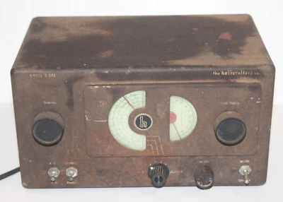 Receptor de rádio vintage Hallicrafters modelo S-38B 4 bandas tubo amador de ondas curtas COMO ESTÁ - Imagem 1 de 4