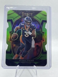 2022 Panini Select Die Cut Lime Green Russell Wilson 126/299 Denver Broncos #23 - Picture 1 of 2