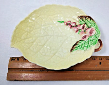 Vintage Butter Yellow Carlton Ware Leaf Pin Condiment Ring Dish