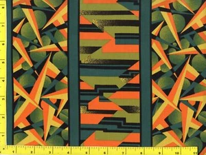 Orange gelb grün & blau jazzige Streifen halber Yard CPAGRE05865 - Bild 1 von 1