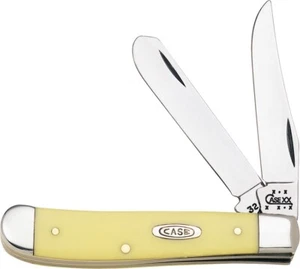 Case XX Mini Trapper Yellow smooth handle Folding Pocket Knife 3207 CS  029 - Picture 1 of 1