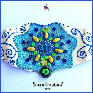vintage large belt women accessories bustier embroidered ethnic folk waistband - Picture 1 of 24
