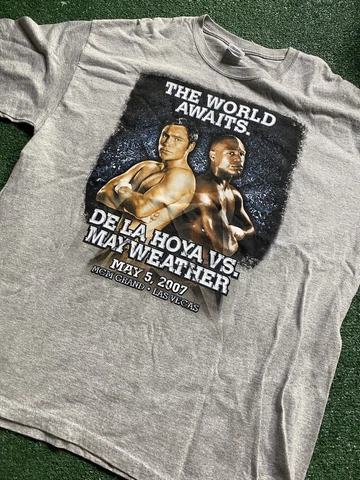 Floyd Mayweather Oscar De La Hoya Size XL Grey Cover