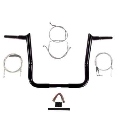 Kit de manillar Diablo 1 1/4" negro 14" 1990-1995 Harley-Davidson Electra Glide Foto 1 de 2
