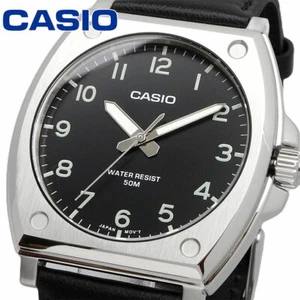Reloj CASIO MTP-E730L-1AV Estándar Analógico Cuarzo Correa Cuero Negro Nuevo sin Caja - Imagen 1 de 3