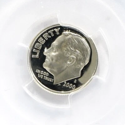 2000 S Silver Proof Roosevelt Dime PCGS PF69 DCAM - Image 1 of 4