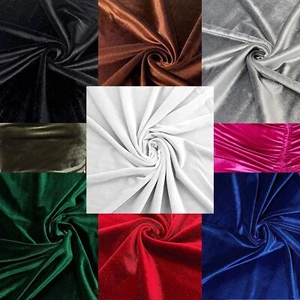 Stretch Samt Stoff | 90% Polyester 10% Elasthan | 55/60" WD | Nähen, Bekleidung - Bild 1 von 11