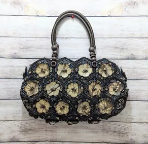 Kokosnuss Muschel Handtasche Handtasche Schultertasche Braun Hobo - Bild 1 von 4