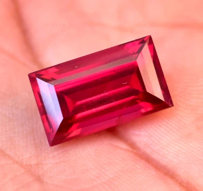 Natural Blood Red Ruby 10.20 Ct Baguette CERTIFIED Mozambique Loose Gemstone - Image 1 of 4