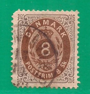 Dänemark 1871 Jahr gebraucht Briefmarke Mi. # 19 - Bild 1 von 2