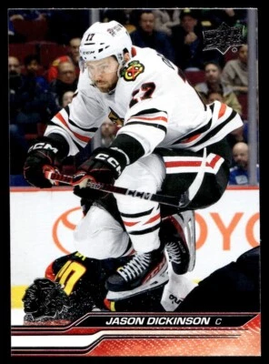 2023-24 Upper Deck Jason Dickinson Chicago Blackhawks #289 - Image 1 of 2